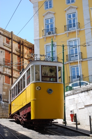 Верхняя остановка фуникулера Глория на Rua de Sao Pedro de Alcantara